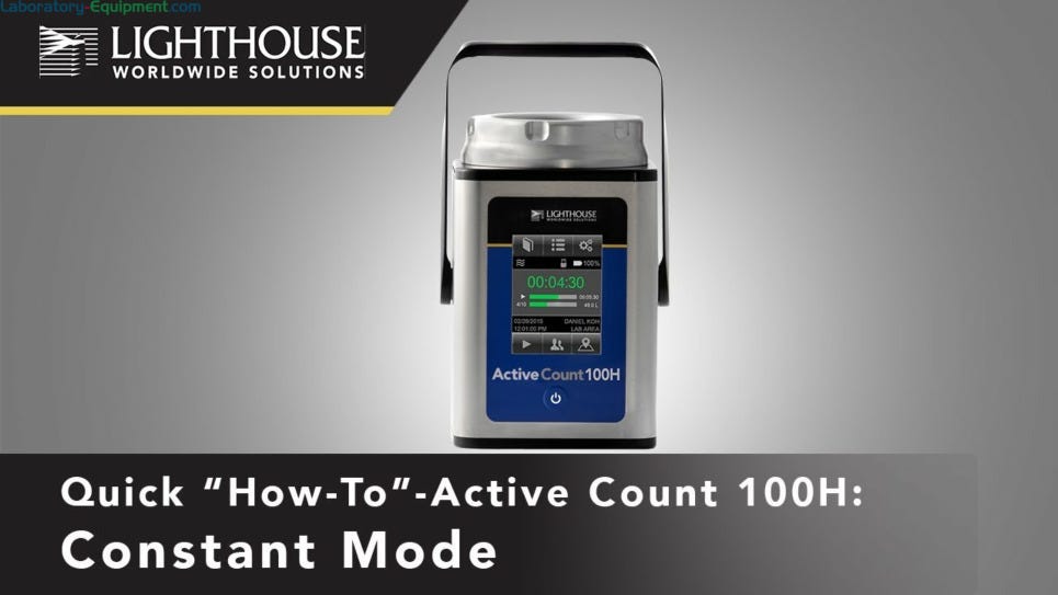 Constant Sampling using Lighthouse ActiveCount 100H Viable Microbial Air Sampler by LWS