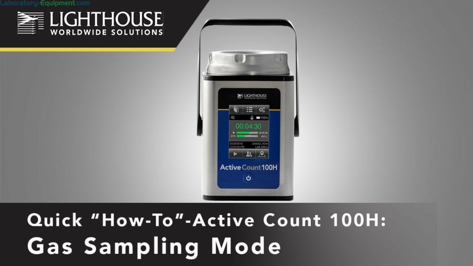 Gas Sampling Mode on Lighthouse ActiveCount Viable Microbial Air Sampler by LWS