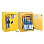 Justrite 890500 Sure-Grip Ex Benchtop Flammable Safety Cabinet; Manual Single Door, Double-Walled Steel, 21