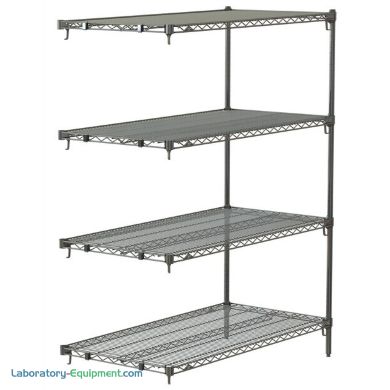 Metro Super Adjustable Super Erecta 4-shelf industrial wire shelon unit, Chrome